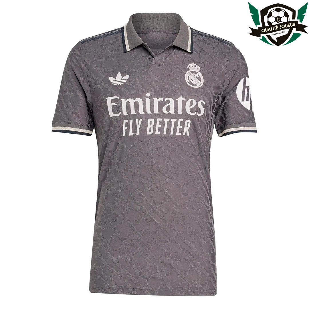 Maillot Authentique 24/25 Real Madrid Gris Graphite